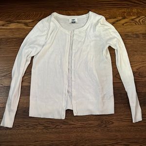 White Long-Sleeve Cardigan